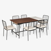 Covent Garden Outdoor Marble Top Dining Table With 6 Chairs. Orange Tree Home